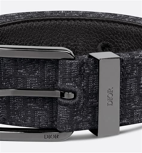 ceinture dior oblique|Ceinture Toile jacquard micro Dior Oblique noir, 35 mm .